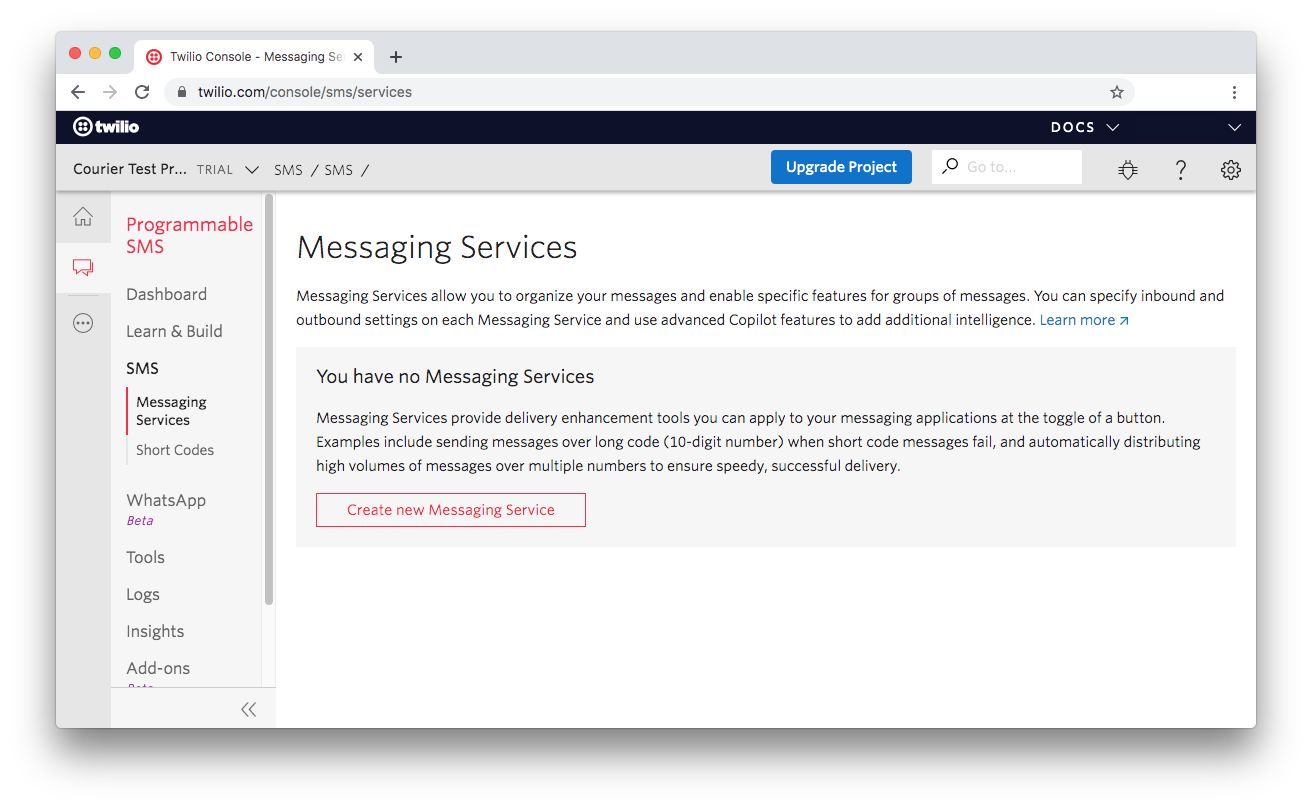 Setup Guide: Twilio SMS And Courier Integration