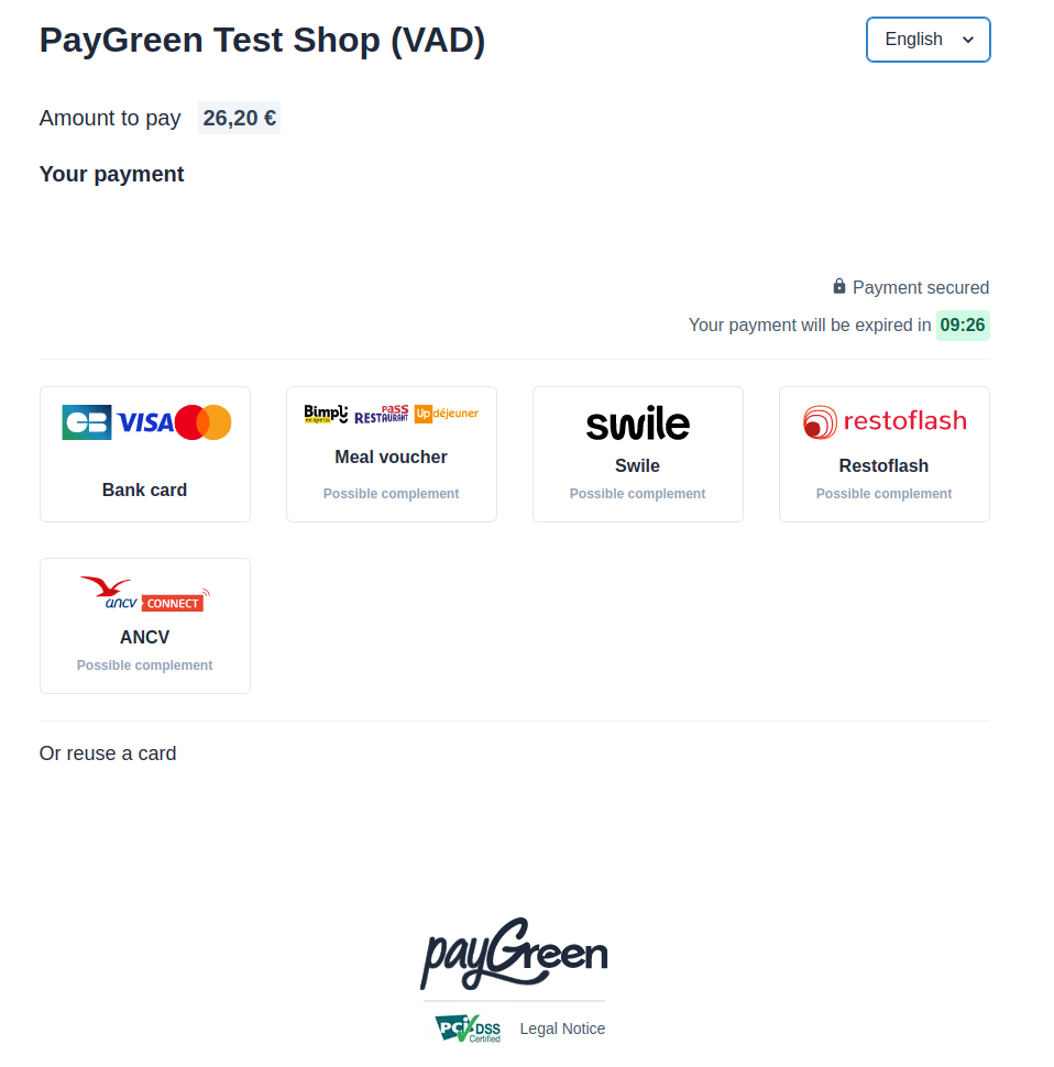 paygreen hosted page example