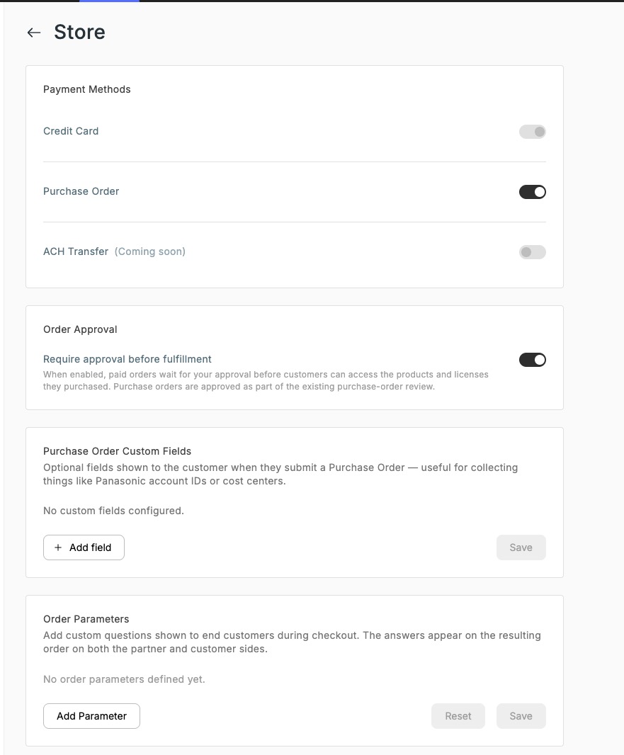 Store — Payments & Orders
