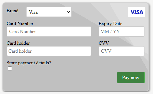 Allow customers to store payment details.