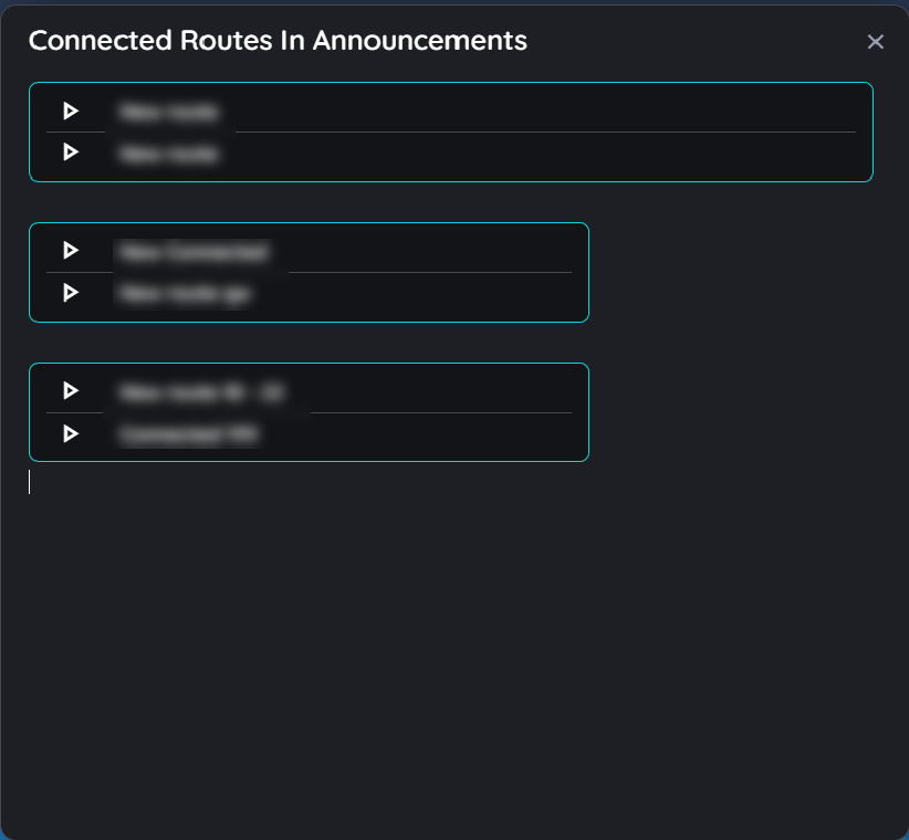 Announcement on client side