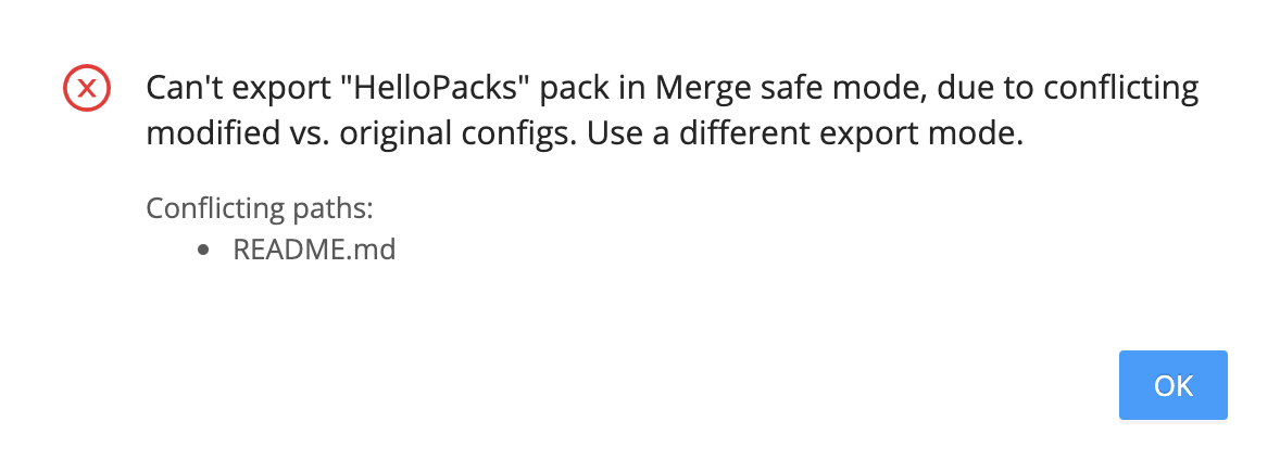 pack-export-safe-error.png **Merge safe** error