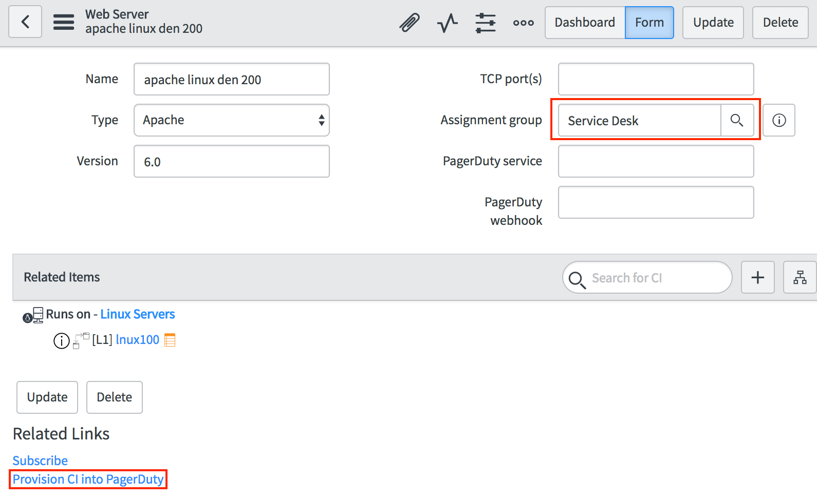 Provision CI into PagerDuty