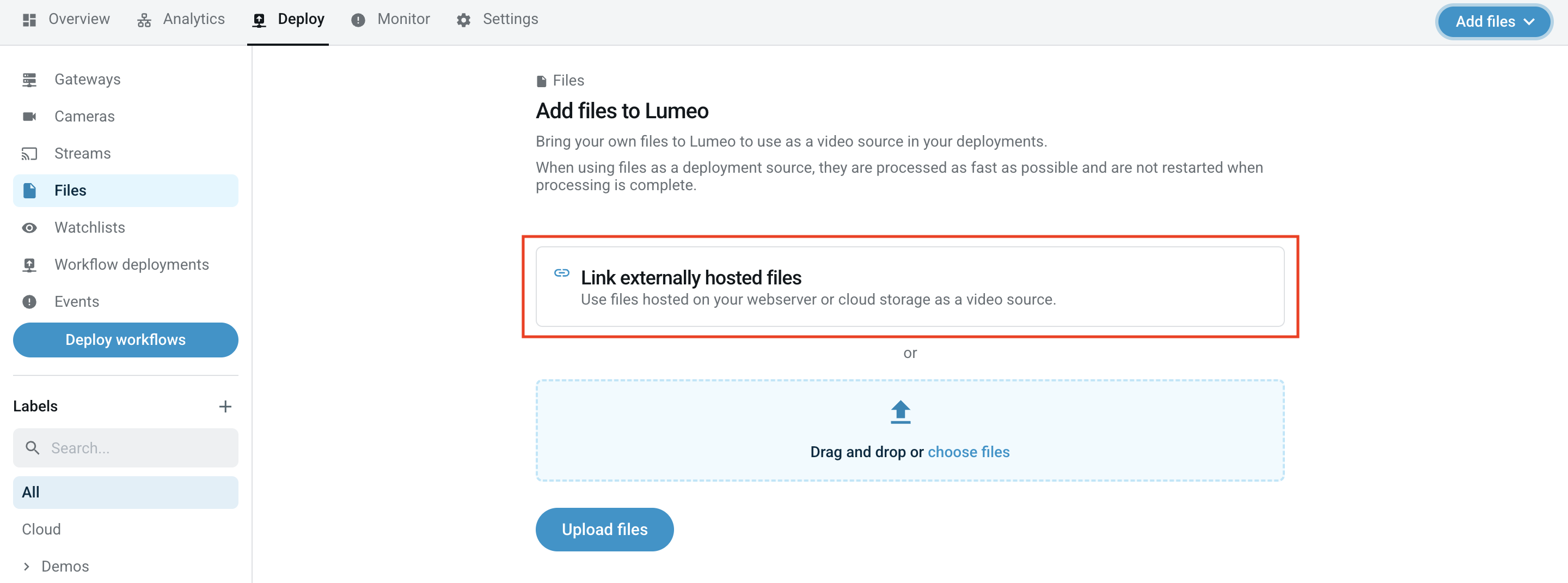 Link externally hosted files