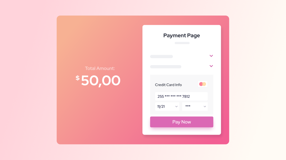 Hosted payment pages interface
