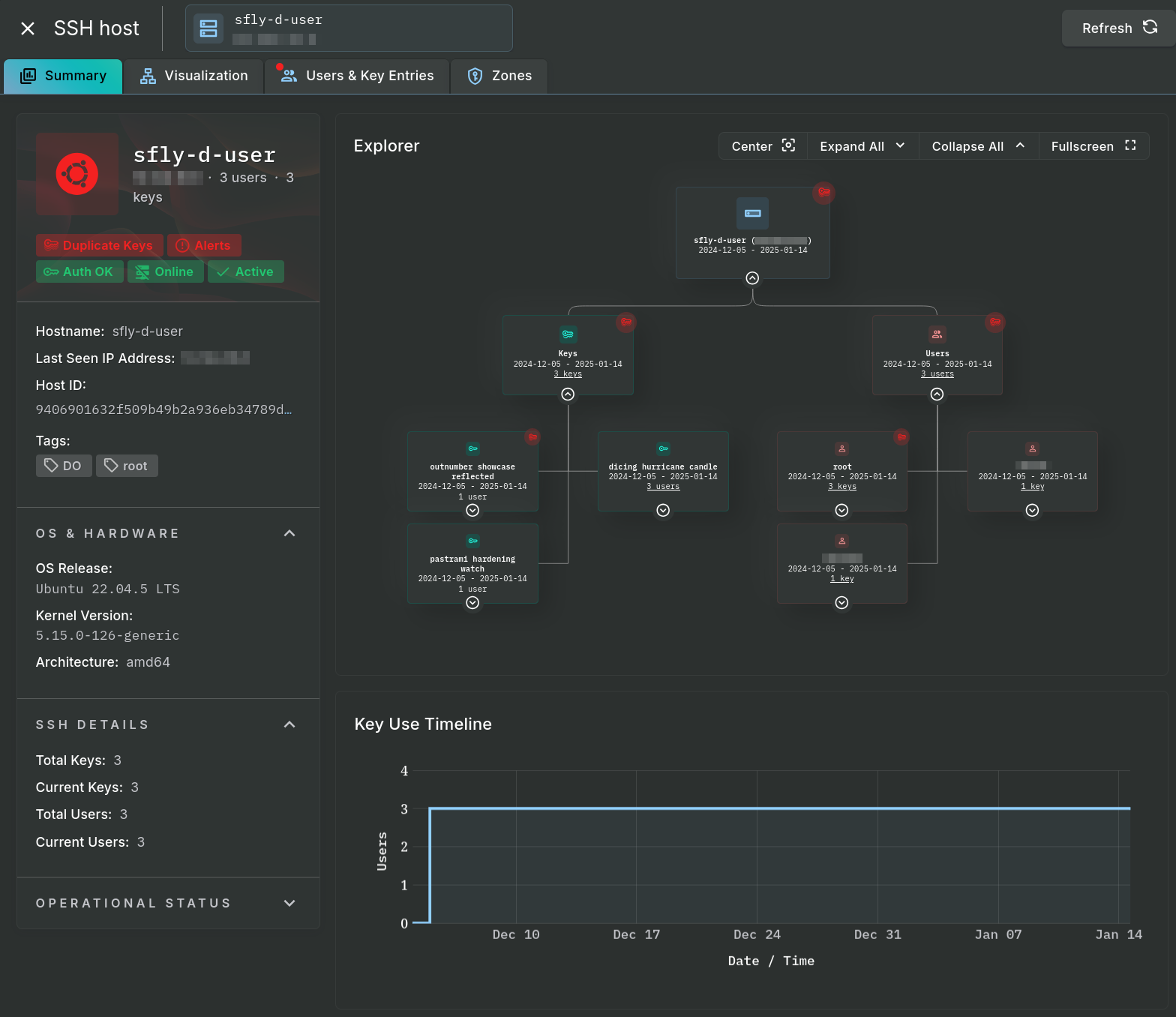 A screenshot of the Host Investigation's Summary tab