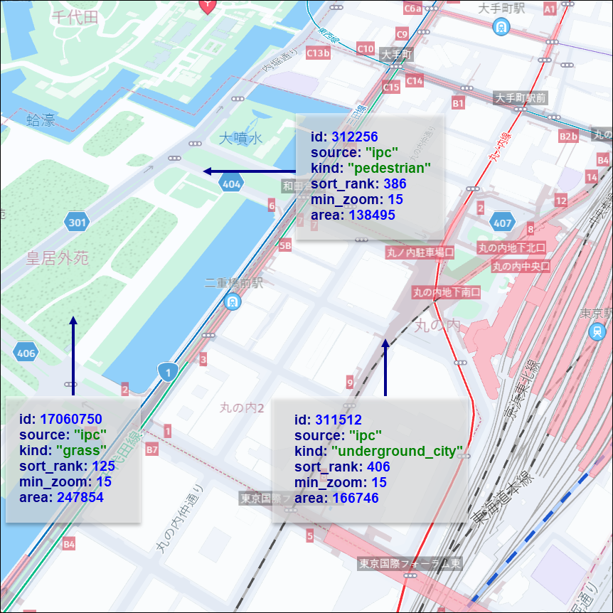 Landuse features in Japan