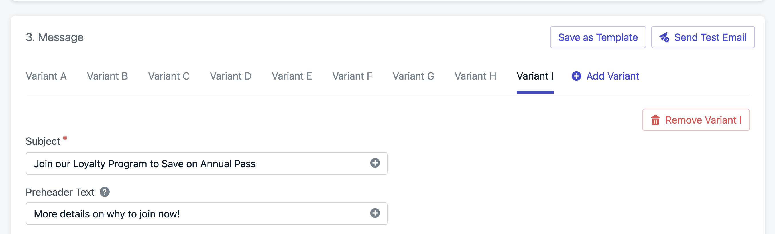 Image showing how to add more variants