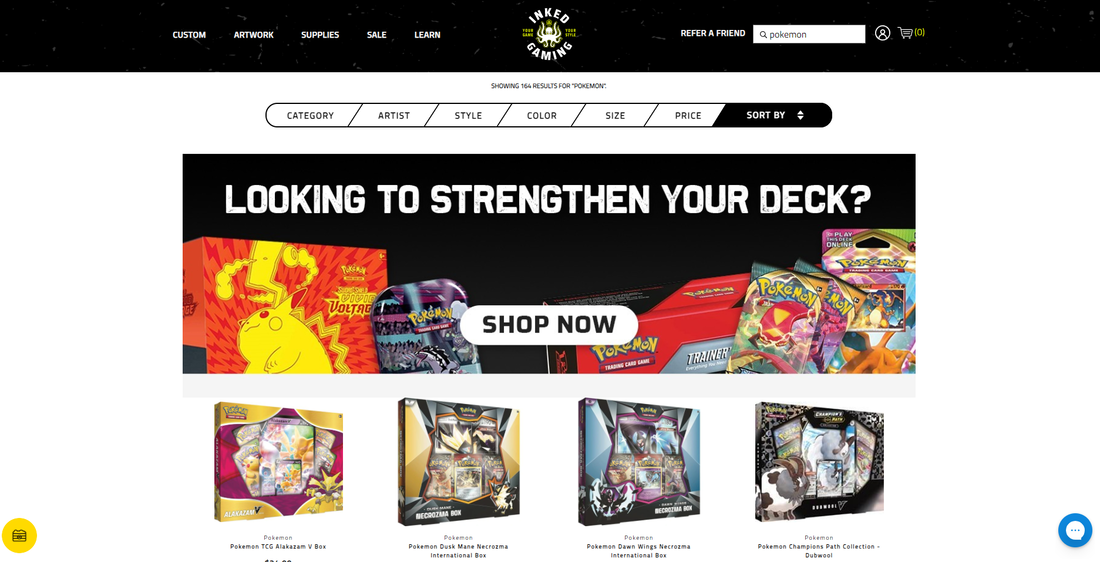 An example of a banner in action on Findify client Inked Gaming's site.