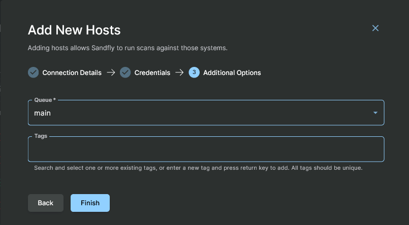 Adding Hosts with Custom Queue