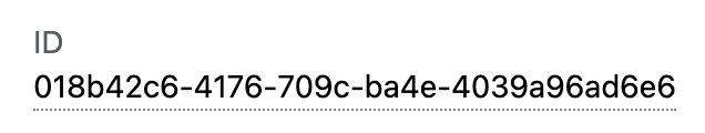 Example of a screening configuration identifier 