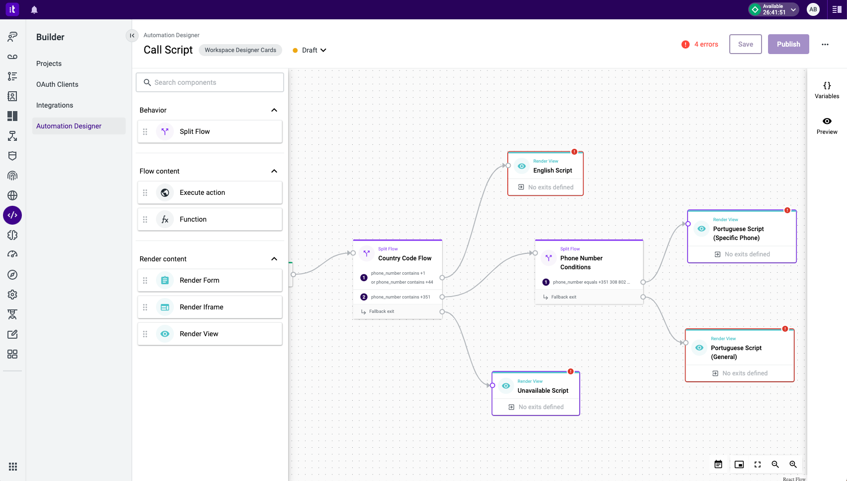 Figure 10 - Card automation flow