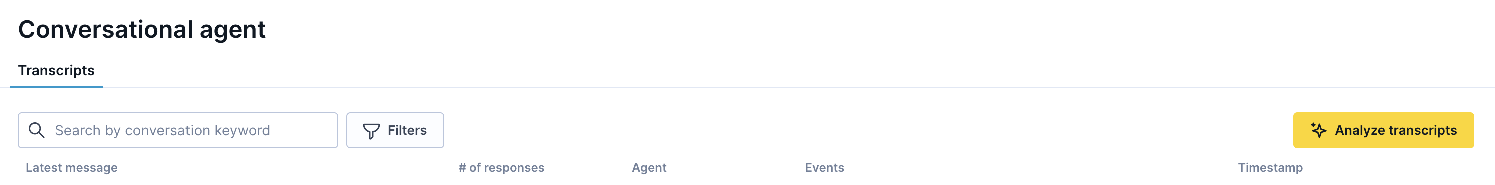 Click the Analyze Transcripts button.