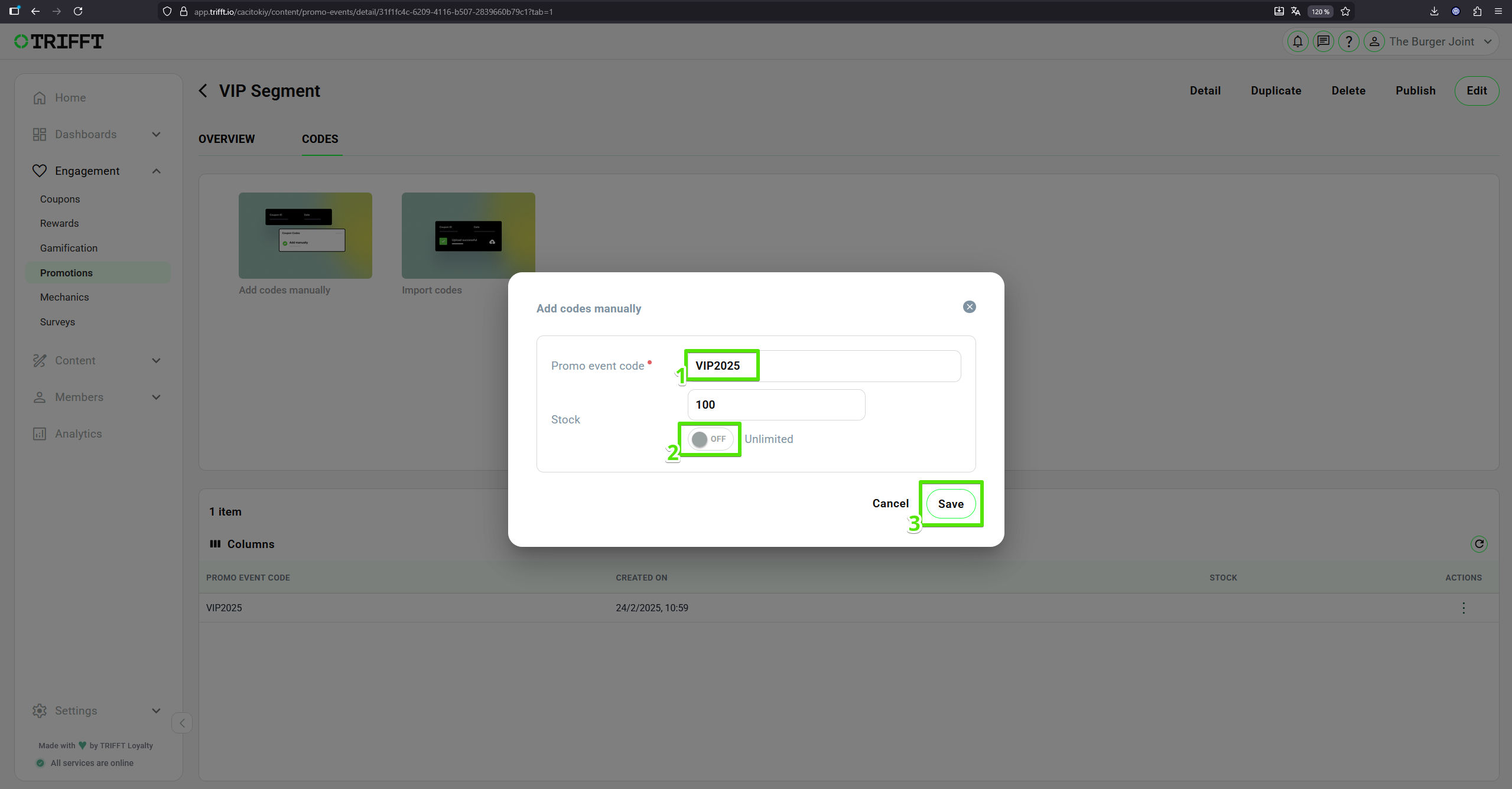 Setup the code manually - step 2/2