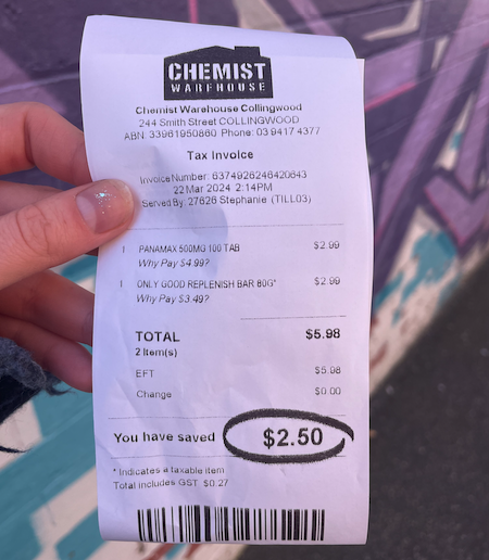 Receipt Image For This Example