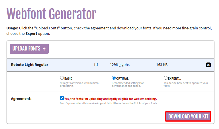 Download Your Kit Button