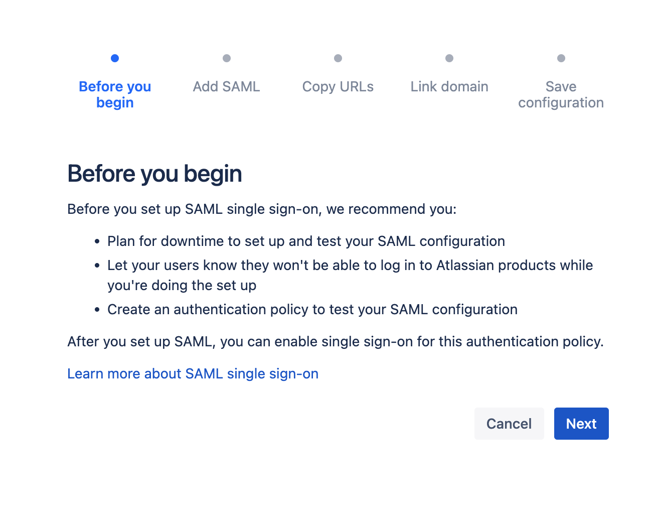 Set up SAML