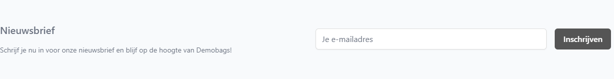 Configure newsletter footer