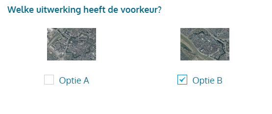 Voorbeeld - Meerkeuzevraag met afbeeldingen.
