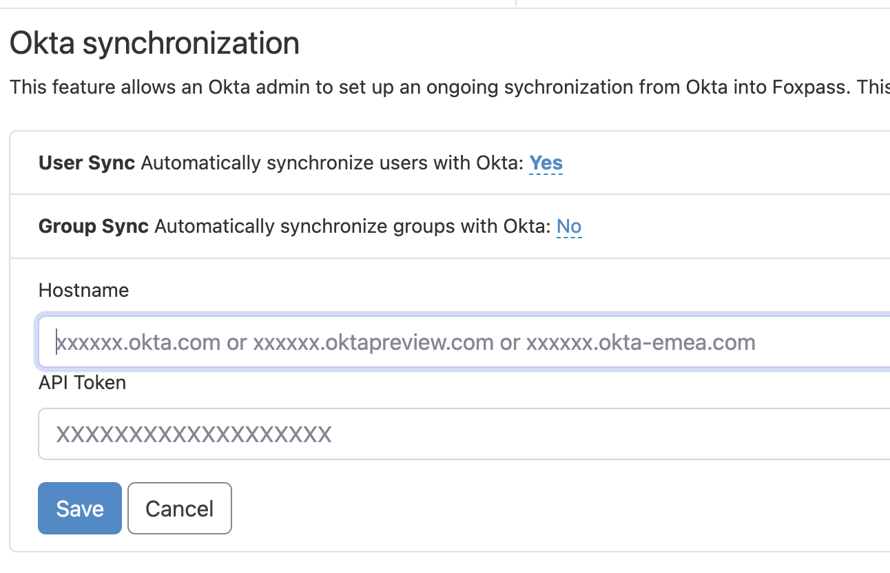 Enter Okta credentials