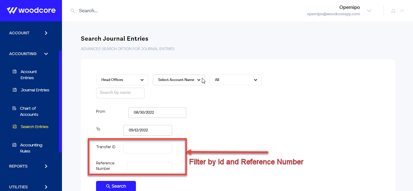 Filter by UserId and Reference Number