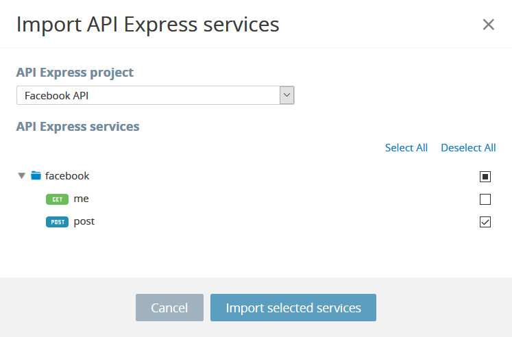 Importing API Express services.
