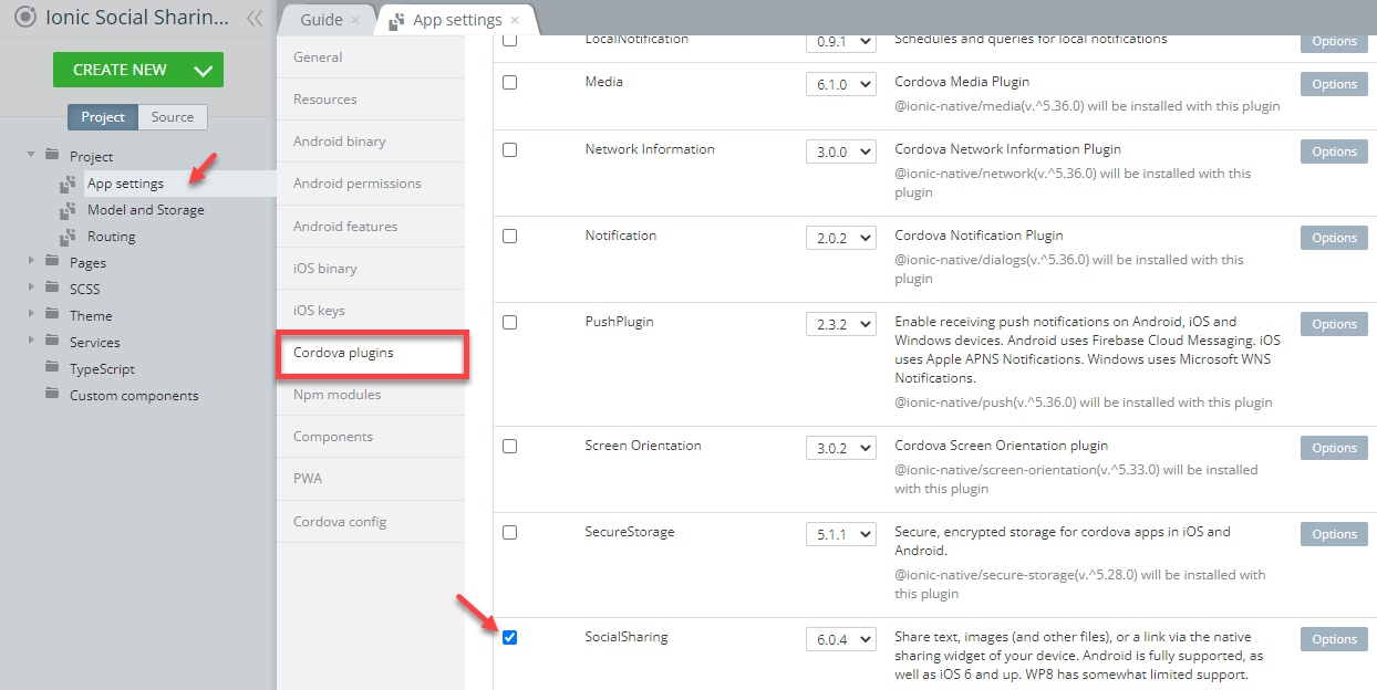 Enabling imported plugin