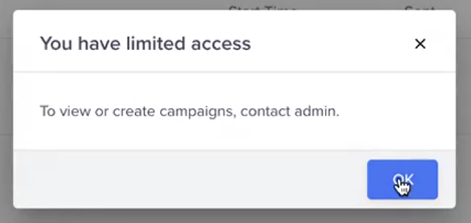 Limited Access Error