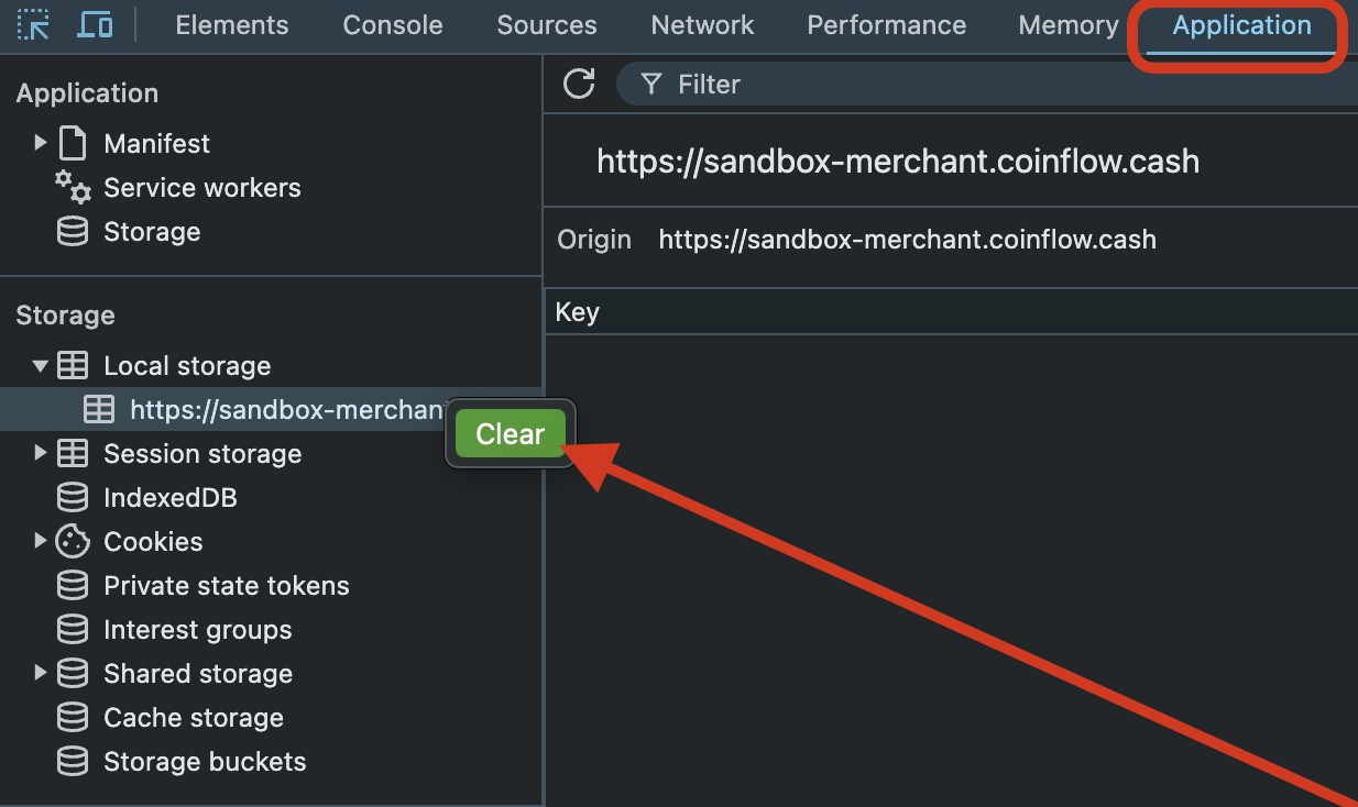 How to clear local storage