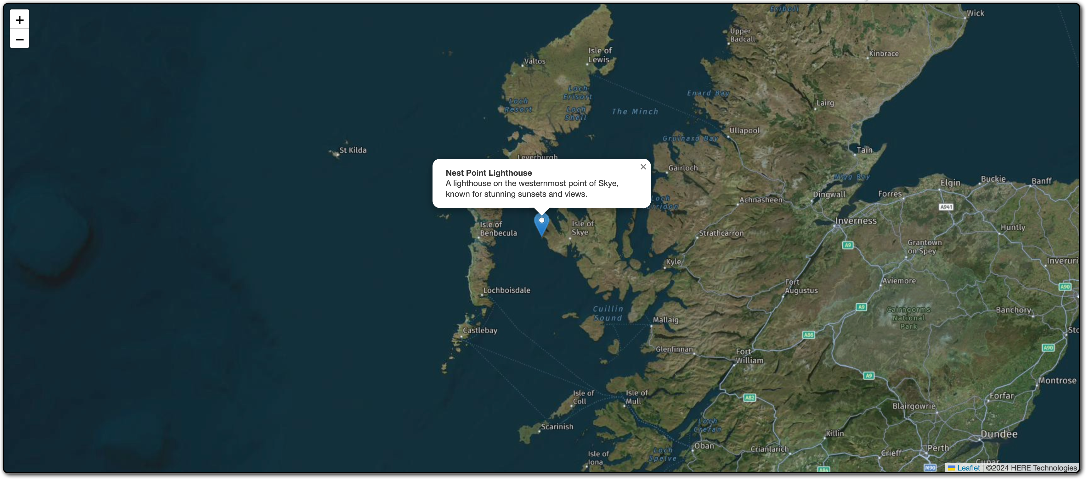 Leaflet map using HERE raster tiles