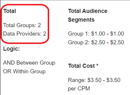 **Display Total Groups and Data Providers**