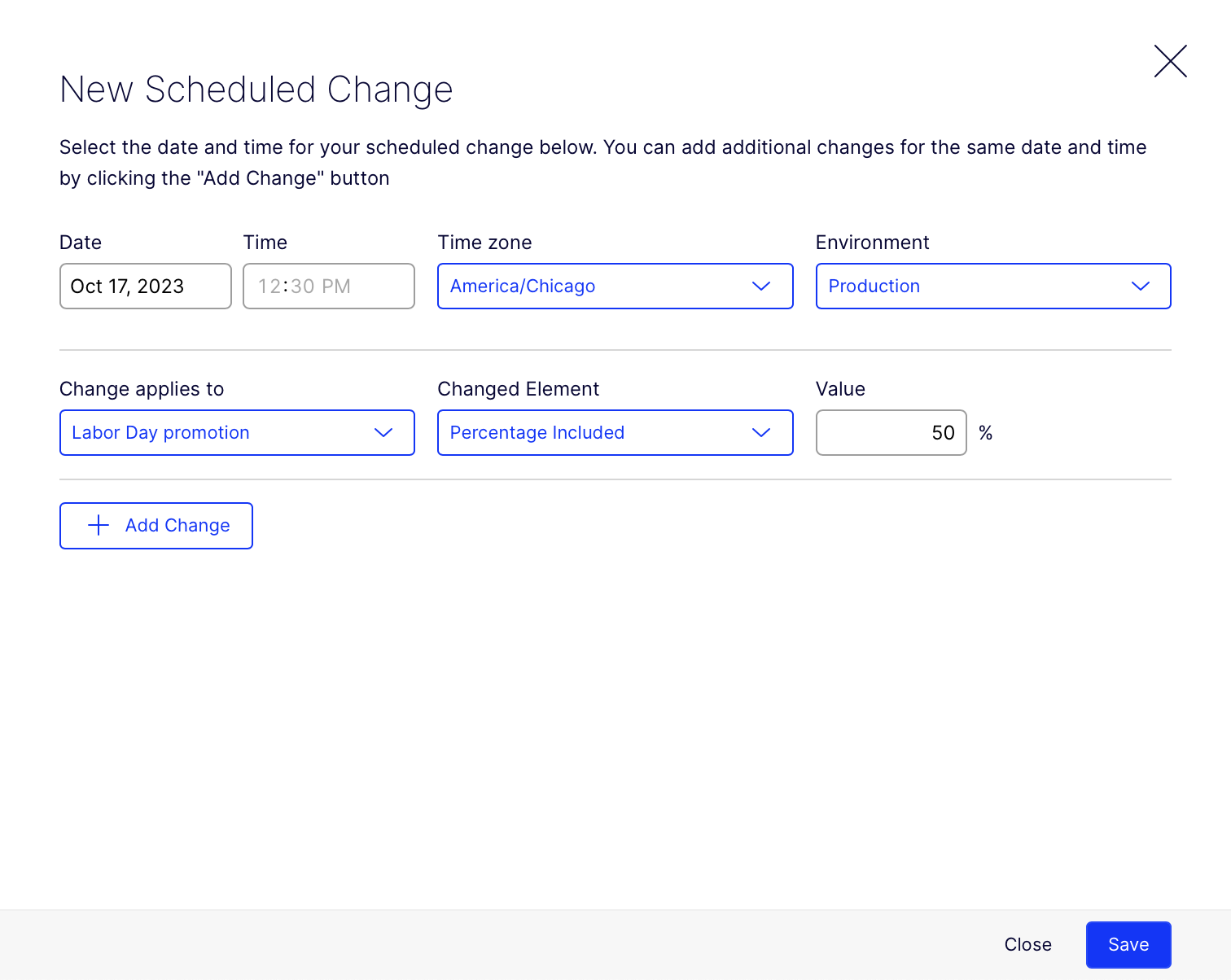 select change applies to to select flag or rule