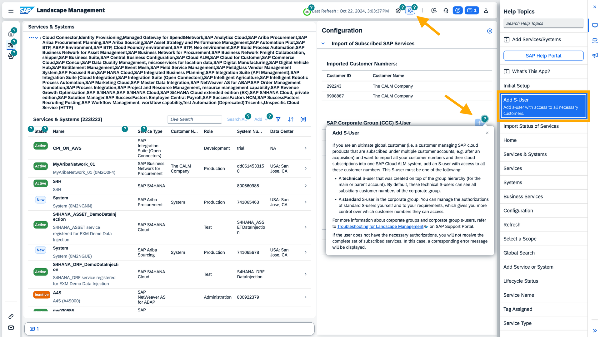 Adding S-User to Cloud ALM