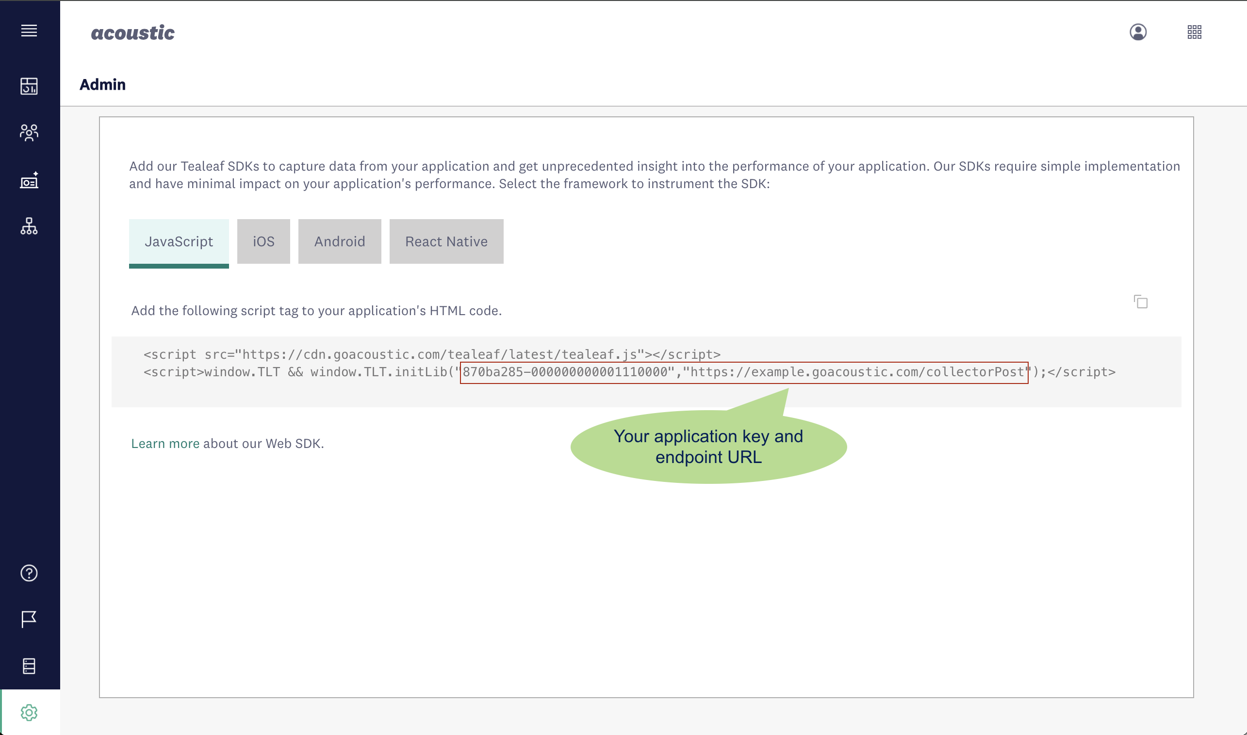 Code snippet for web applications