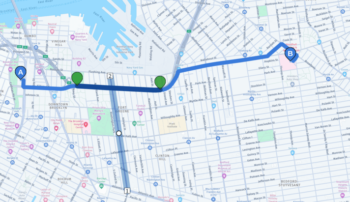 avoid areas corridor partial