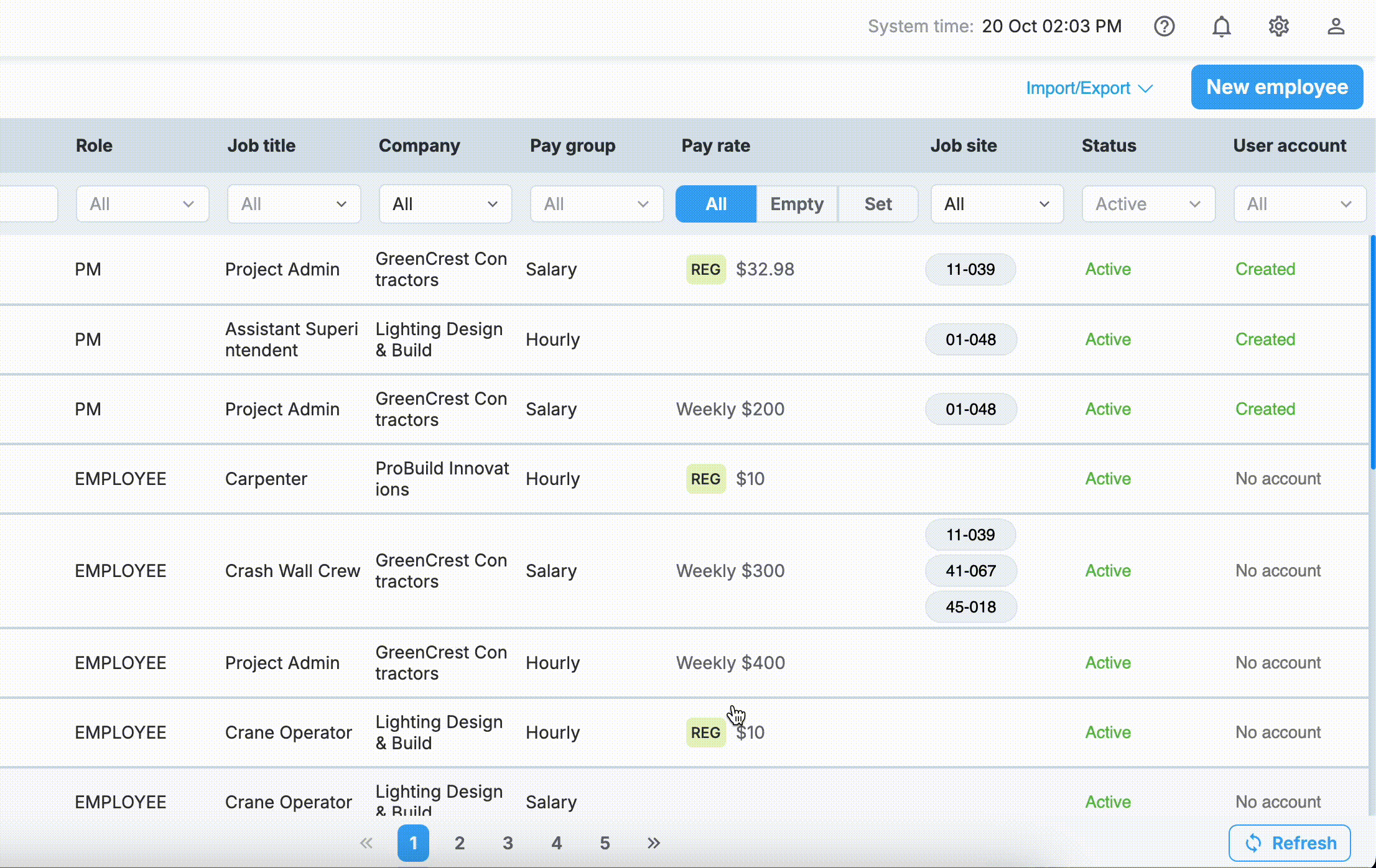 Downloading the Excel template