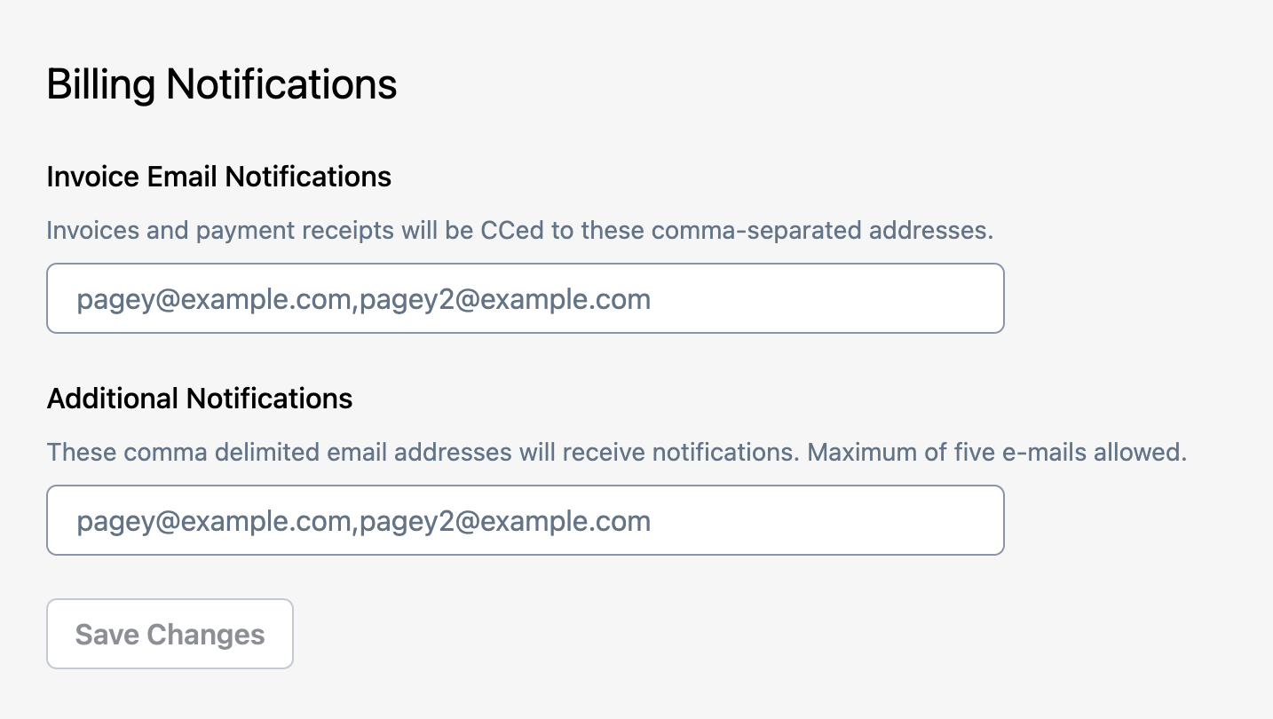 Billing Notifications