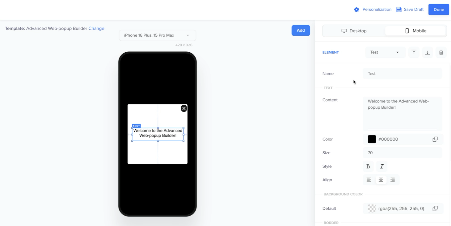 Advanced Web Pop-up Builder