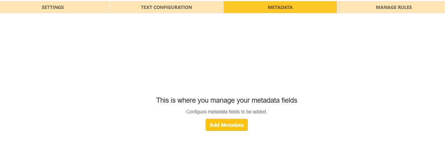 metadata configuration