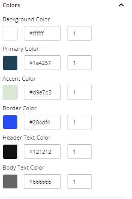 color configuration