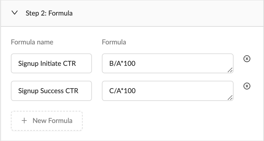 Adding formulas