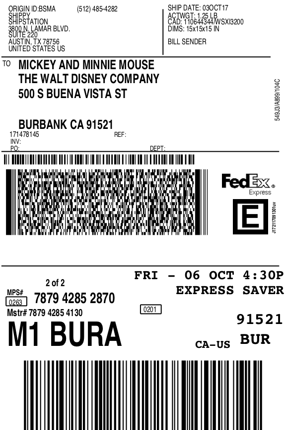 Fedex Shipping Labels Printable