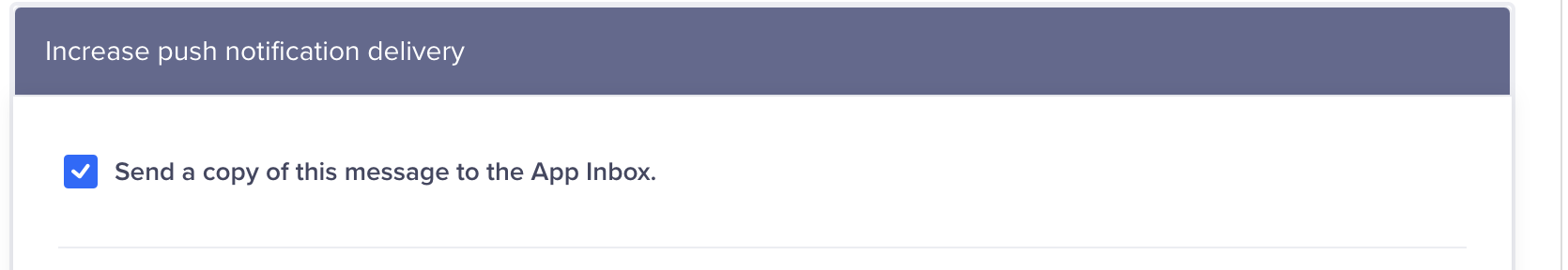 Send a Copy of the Push Notification to the App Inbox