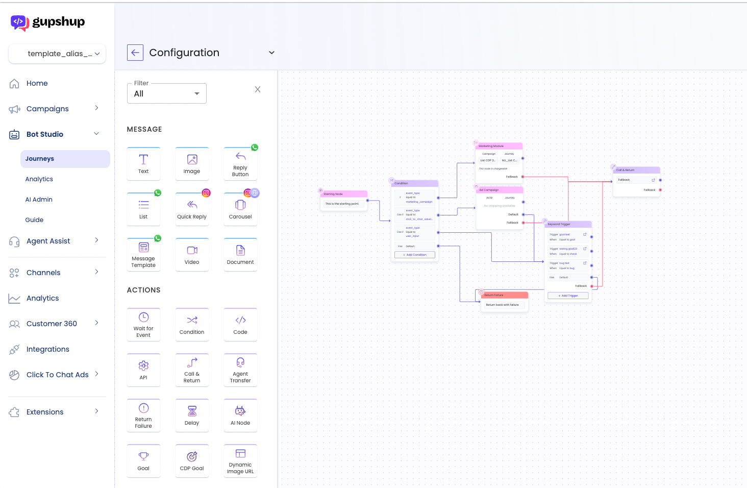 Whatsapp, Instagram and Web Channel Nodes