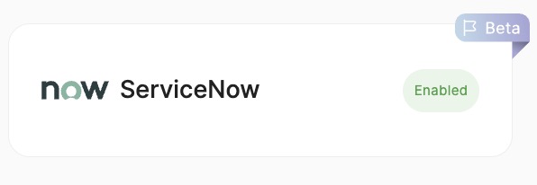 ServiceNow integration in sidebar