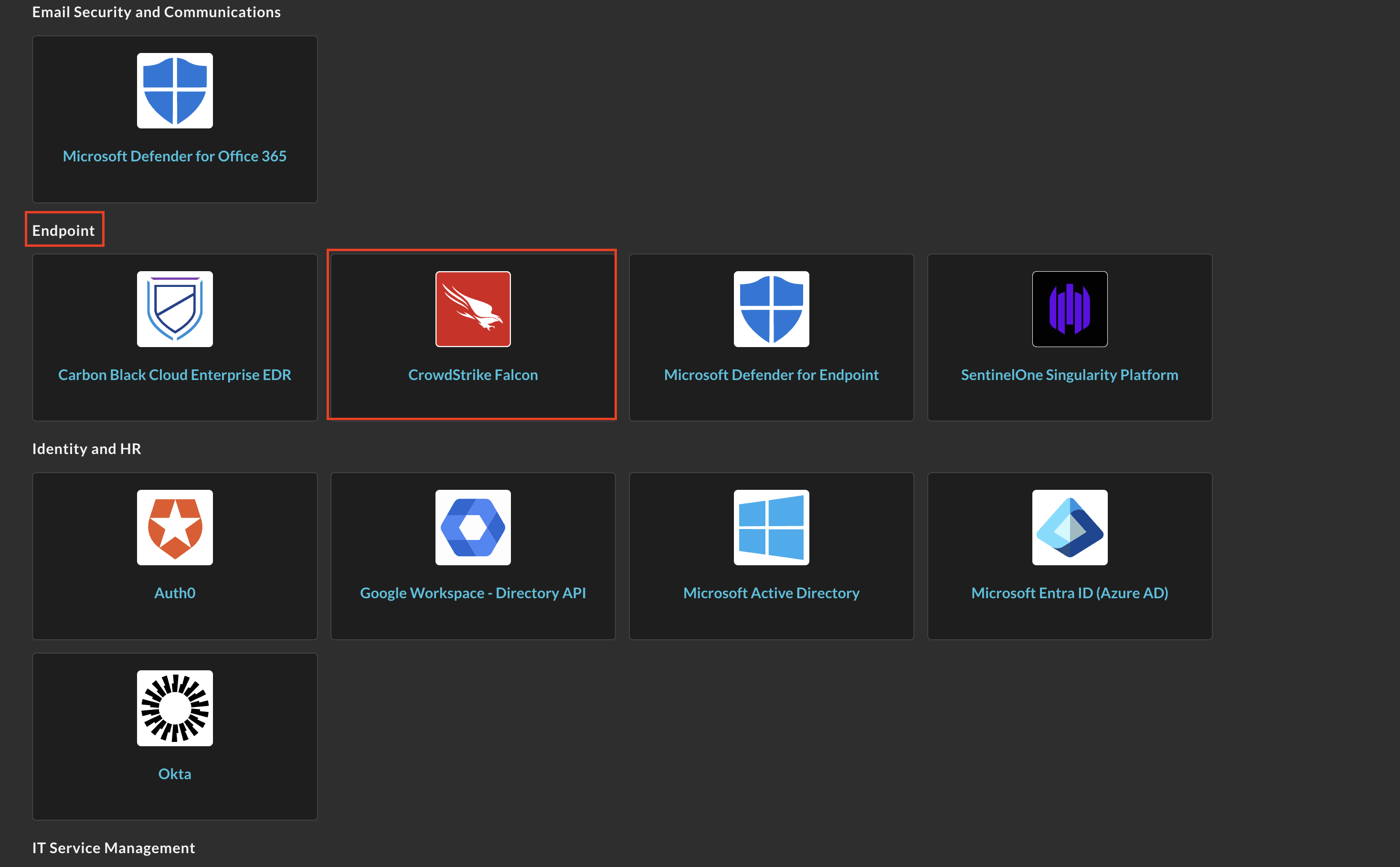 FIG. 3 - Adding the Crowdstrike Falcon Connector