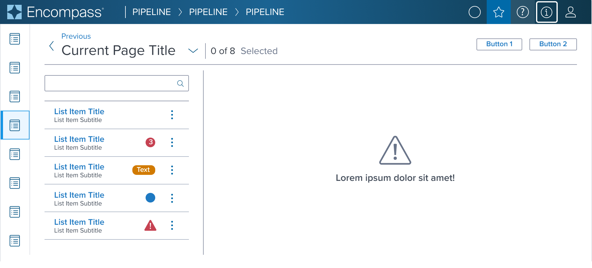 multiple action card within context