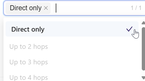 **Select Supply Chain nodes option**