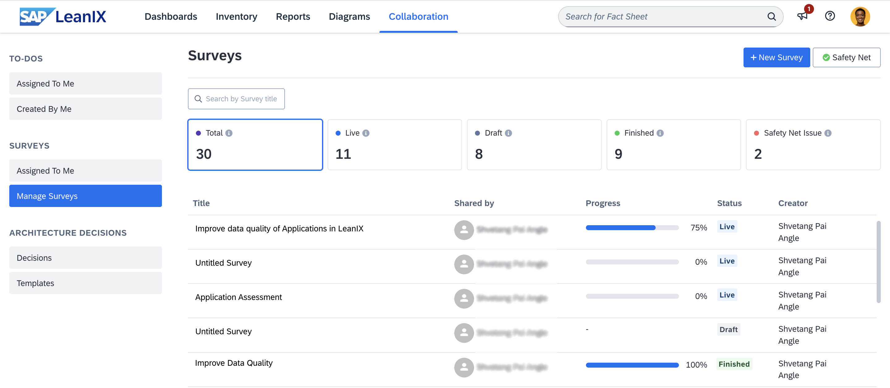 Managing Surveys