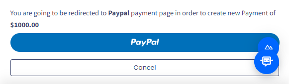 Screenshot of agreeing to proceed with payment
